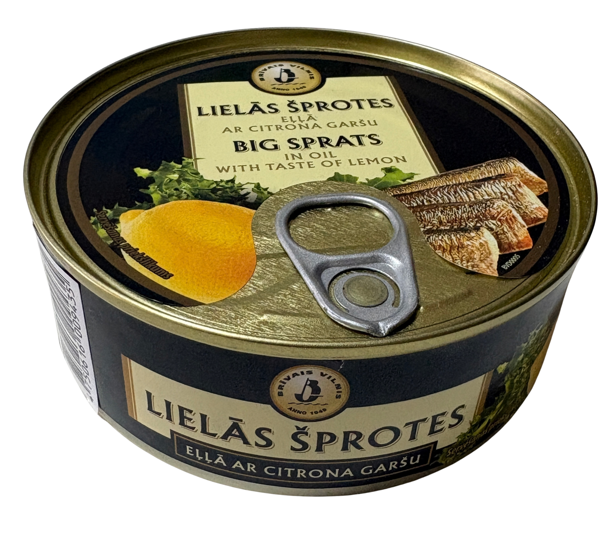 Sprot afumat in ulei cu aroma de lamaie (eo)