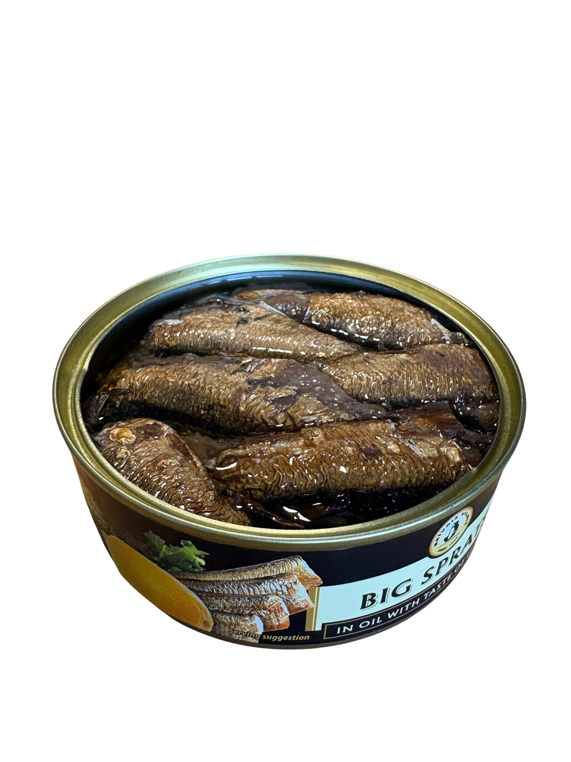 Sprot afumat in ulei cu aroma de lamaie (eo)