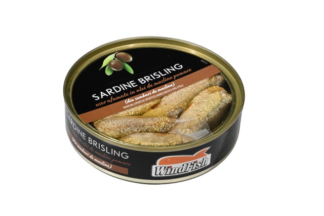 Sardine brisling ușor afumate în ulei măsline  pomace 160g